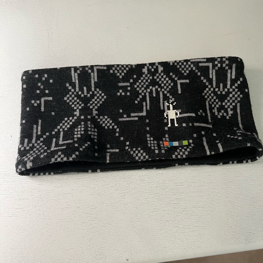 Smartwool Black and Gray Patterned Headband